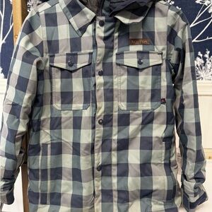 Burton Blue and Gray Checkered Jacket